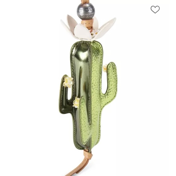 Kurt Geiger Metallic Green Cactus Keychain - Picture 2 of 6